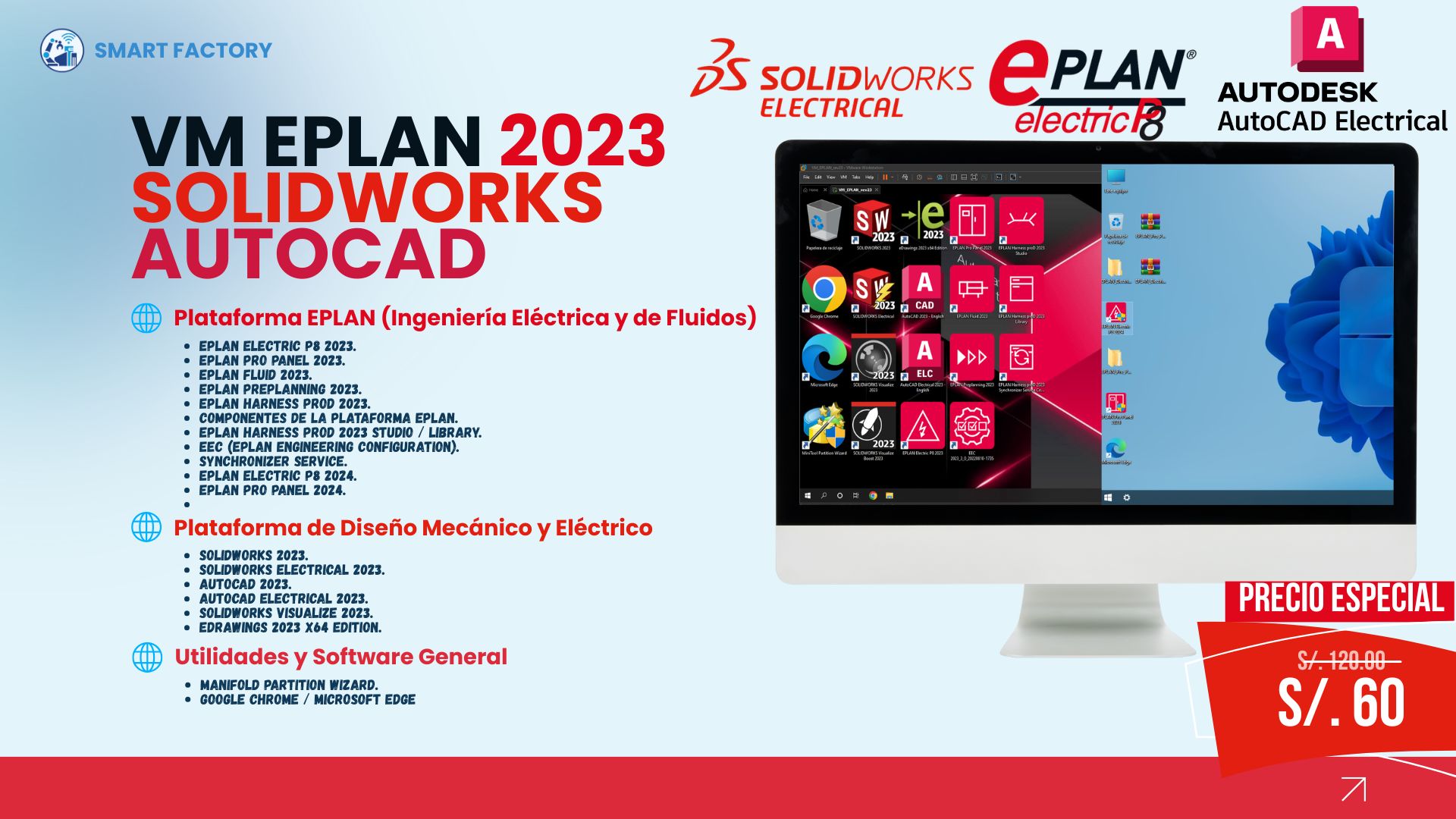 VM Eplan, SolidWorks, AutoCAD
